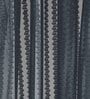 Grey Polyester Striped 7ft Sheer Eyelet Door Curtain (1Pc)