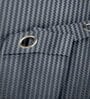Grey Polyester Striped 7ft Sheer Eyelet Door Curtain (1Pc)