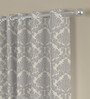 Grey Polyester Traditional 5ft Semisheer Eyelet (2 pc) Window Curtains