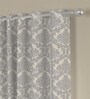 Grey Polyester Traditional 7ft Semisheer Eyelet (2 Pc) Door Curtains