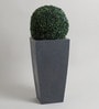 Grey Polymer 24 Inch Square Tall Planter