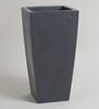 Grey Polymer 24 Inch Square Tall Planter