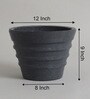 Grey Polymer 9 Inch Round Planter