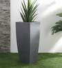 Grey Polymer Square Shaped Large Planter