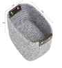 Grey Polypropelyene Braided Tri Color Storage Basket