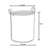 Grey Polypropylene 52 Ltr (1Pc) Storage Basket