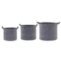 Grey Polypropylene 52 Ltr (3Pcs) Storage Basket