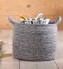 Grey Polypropylene 52 Ltr (3Pcs) Storage Basket