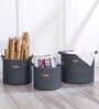 Grey Polypropylene 52 Ltr (3Pcs) Storage Basket