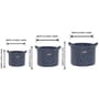 Grey Polypropylene 52 Ltr (3Pcs) Storage Basket
