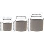 Grey Polypropylene 52 Ltr (3Pcs) Storage Basket