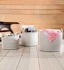 Grey Polypropylene 52 Ltr (3Pcs) Storage Basket