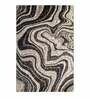 Grey Abstract Polypropylene 4 ft x 6 ft Machine Made Carpet