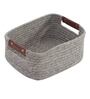 Grey Polypropylene Non Foldable Multi Purpose Storage Baskets (Set of 3)