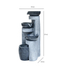 Grey Polyresin Aqua Delight 4 Steps Water Fountain,