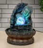 Grey Polyresin Buddha Statue Indoor Water Fountain
