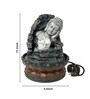 Grey Polyresin Buddha Statue Indoor Water Fountain