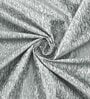 Grey Polyster Abstract 9ft Light Filtering Eyelet 2 Pc Long Door curtains