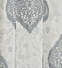 Grey Poleyster Camrin Leaves 5 Feet Semi Transperency Ring Top Window Curtains 2Pcs