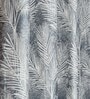 Grey Poleyster Camrin Leaves 9 Feet Semi Transperency Ring Top Long Door Curtains 2Pcs