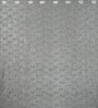 Grey Poleyster Floral 7 Feet Semi Transperency Ring Top Door Curtains 2Pcs