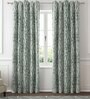 Grey Abstract Polyester 7 Ft Semisheer Eyelet Door Curtains (Set of 2)