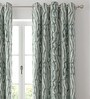 Grey Abstract Polyester 7 Ft Semisheer Eyelet Door Curtains (Set of 2)