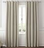 Grey Solid Polyester 7 Ft Blackout Eyelet Door Curtains (Set of 2)
