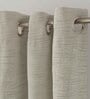 Grey Solid Polyester 7 Ft Blackout Eyelet Door Curtains (Set of 2)