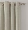 Grey Solid Polyester 7 Ft Blackout Eyelet Door Curtains (Set of 2)