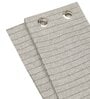Grey Premium Jute Geometric 7ft Light Filtering Eyelet Door Curtain