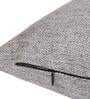 Grey Solid Jute 16 x 16 Inches Cushion Covers (Set of 5)