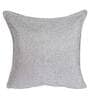 Grey Solid Jute 18 x 18 Inches Cushion Covers (Set of 2)