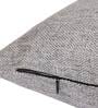 Grey Solid Jute 18 x 18 Inches Cushion Covers (Set of 2)
