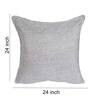 Grey Solid Jute 24 x 24 Inches Cushion Covers (Set of 2)