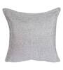 Grey Solid Jute 24 x 24 Inches Cushion Covers (Set of 2)