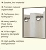 Grey Premium Jute Solid 8ft Light Filtering Eyelet Longdoor Curtain (1 Pc)