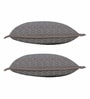 Grey Abstract 300TC Cotton 27 x 18 Inches Pillow Covers (Set of 2)