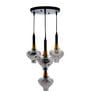 Healy Grey Metal and Glass Cluster Hanging Light