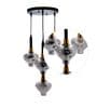 Healy Grey Metal and Glass Cluster Hanging Light