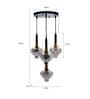 Healy Grey Metal and Glass Cluster Hanging Light