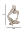 Grey Resin The Dreamer Stone Dust Art In Linear Texture Human Figurine