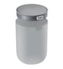 1.5 Litre Grey Round Eko Mini Desk Trash Can With Swing-Top Lid