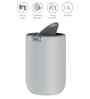 1.5 Litre Grey Round Eko Mini Desk Trash Can With Swing-Top Lid