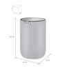 1.5 Litre Grey Round Eko Mini Desk Trash Can With Swing-Top Lid