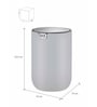 1.5 Litre Grey Round Eko Mini Desk Trash Can With Swing-Top Lid