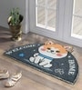 Grey Rubber Coir 27X17 Inches Anti-Skid Door Mat