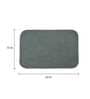 Grey Micro Tufted Solid Pattern 23x15 inch AntiSkid Door Mat