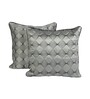 Grey Satin Abstract 16x16 inches Cushion Covers (Pack of 2)