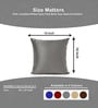 Grey Satin Solid 40x40 inches Cushion Covers Set of 3